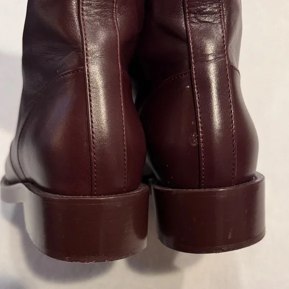 Chanel Burgundy Leather Women's Ankle Boots - Picture 16 of 16